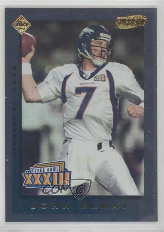 1999 Supreme Super Bowl XXXIII Supremacy Preview John Elway #S-1 HOF 9aj