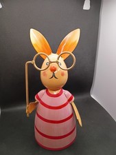Cute Metal Bunny Rabbit With Glasses