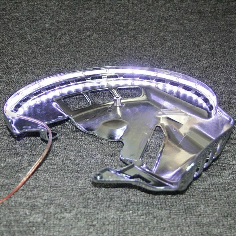 Cubiertas de rotor de freno cromadas con anillo LED de fuego para Honda Goldwing GL1800 01-14 F6B Foto 4 de 4