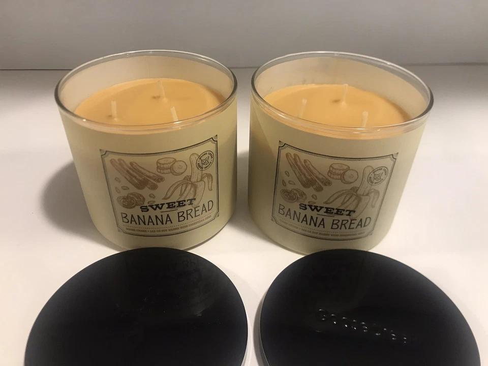批量 2 件 - Goose Creek 甜香蕉面包蜡烛 3 芯 14.5 盎司大豆混合面包店 — 第 2/4 张图片