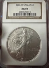 2006-W BURNISHED SILVER EAGLE 🦅- NGC MS69 - 20th Anniversary