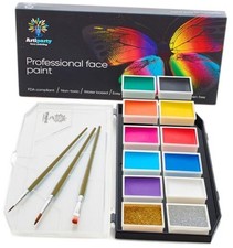 Face Paint Kit - Dermatologically Tested, Non-Toxic Hypoallergenic - 12 pots