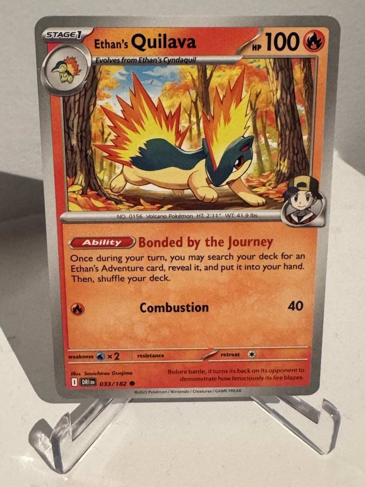 Ethan's Quilava Common SV10: Destined Rivals 033/182 NM