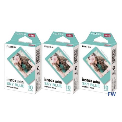 Fujifilm Instax Mini Sky Blue Film 3er Pack 30 Bilder blau 12 11 9 EVO NEU