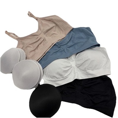 Sports Nursing Bras 4-pack Pull On, Removeable Pads, Unbranded NEW