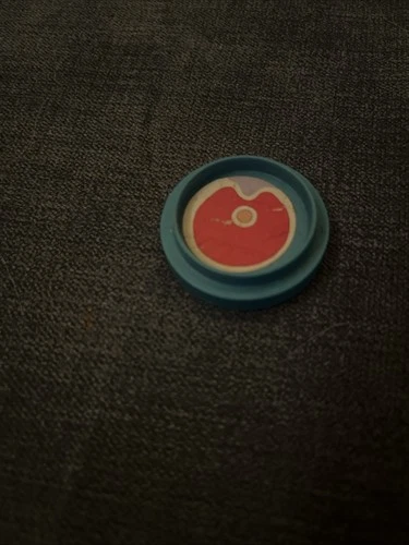 Fisher Price Little People vintage 916 Zoo food part animal blue circle meat