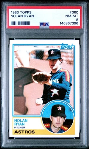146367396 Nolan Ryan 1983 Topps #360 PSA 8