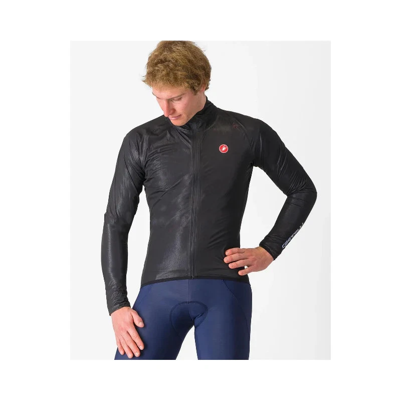 Veste Cycliste Castelli Pour Homme - Taille S - Noir - Fermeture éclair Intégrale