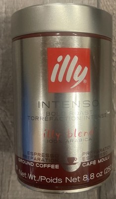Illy Intenso Ground Coffee Bold Roast 100% Arabica Espresso 8.8 oz Exp 06/2027
