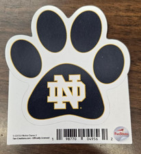 2 stickers University Of Notre Dame Fighting Irish  Paw with ND Logo