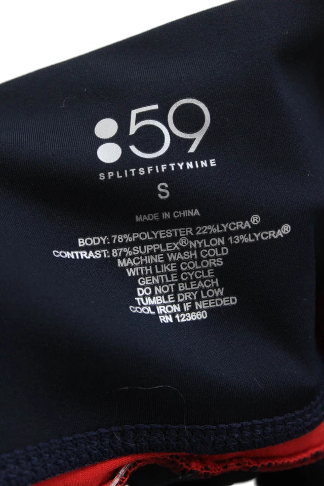 Leggings Splits 59 Mujer Tobillo Rayas Azul Oscuro Talla S Foto 4 de 4