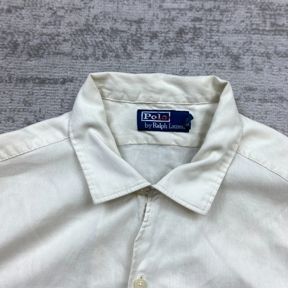 De Colección Polo Ralph Lauren Camisa de Campamento XL Beige Tostado Pony Cuello Lazo Caldwell Para Hombres Foto 2 de 4
