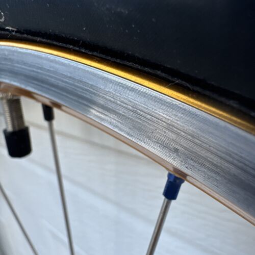 Vintage 26” Real Designs Hubs / Mavic X 517 Orange MTB Wheelset Mountain Bike - Picture 4 of 9