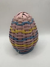 Longaberger Like Dresden And Company Woven Pink / Blue Easter Egg