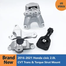 Torque Strut Mount & CVT Trans Mount 3PCS Set For 2016-2021 Honda Civic 2.0L