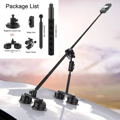 Car unsichtbare Selfie Stick Mount für Insta360 ONE RS/X2/R/X/X3/X4/ONE Kamera