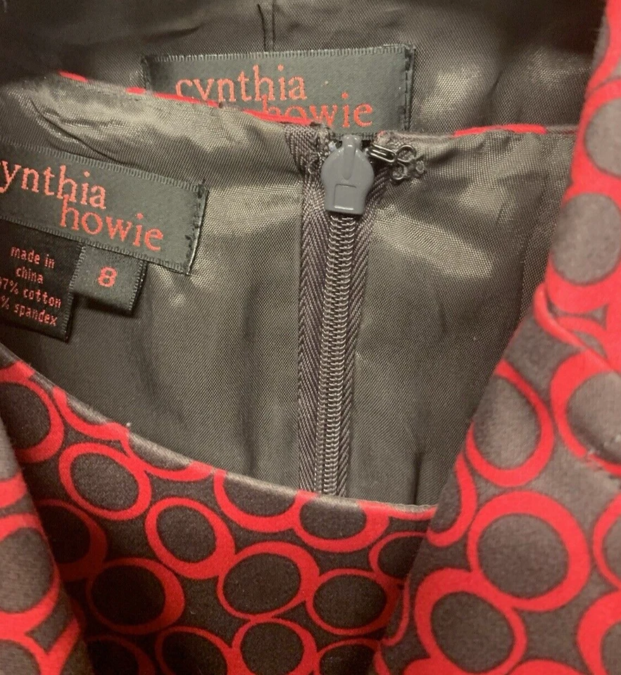 Cynthia Howie Women's Dress Suit Size 8 (36" Chest) Red/Black - Image 2 of 4