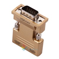 1080p Hdmi Male To Vga Female Adapter Converter With 3.5mm Audio Output Gold Usa on sale 1080p Hdmi Male To Vga Female Adapter Converter With 3.5mm Audio Output Gold Usa on sale
