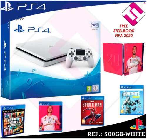 grootmoeder Dicteren Zeeanemoon Game Console SONY PS4 PLAYSTATION 4 500GB White Gta Fornite Spiderman No  Fifa 711719774112 | eBay