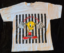 Vintage 1990's Looney Tunes Tweety Bird Metallic Pajamas Oversize T-Shirt