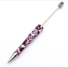 5 pc. Set Plastic Beadable Pens graffiti heart print black ink pen for DIY