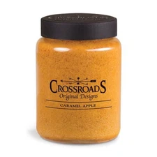 Crossroads Caramel Apple Jar Candle 26oz Sweet Apple Smell Made in USA Two Wicks