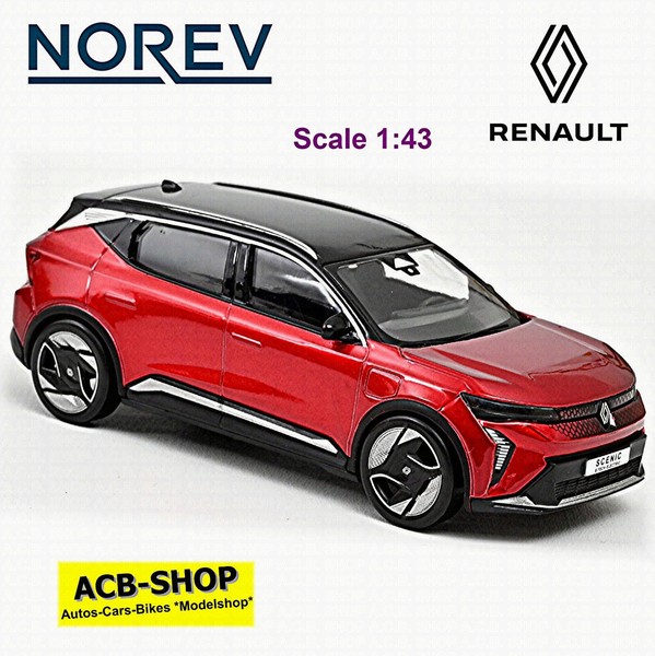 Renault Scenic E-Tech 100%Electric 2024 Dezir-Rot Und Schwarz 1:43 Norev 517936-image
