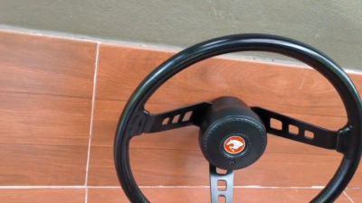 3 Spoke Black Steering Wheel For Mitsubishi Lancer 1600 A72 A73