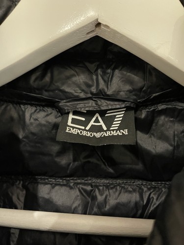 Emporio Armani Quilted Down Gilet Bodywarmer Sleeveless Jacket Black Medium - Picture 6 of 13