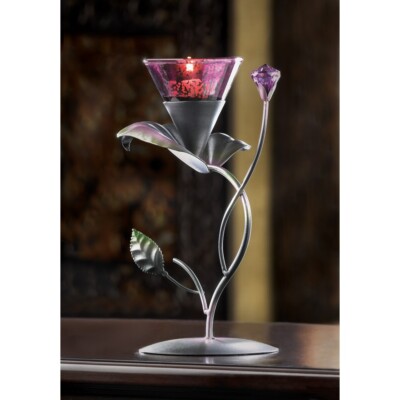 Lilac Lily Pad Tealight Candle Holder