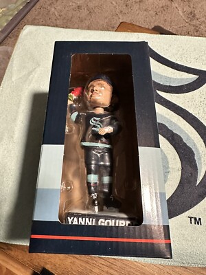 Seattle Kraken Yanni Gourde Bobblehead NIB from 11/23/22 game VS San Jose Sharks