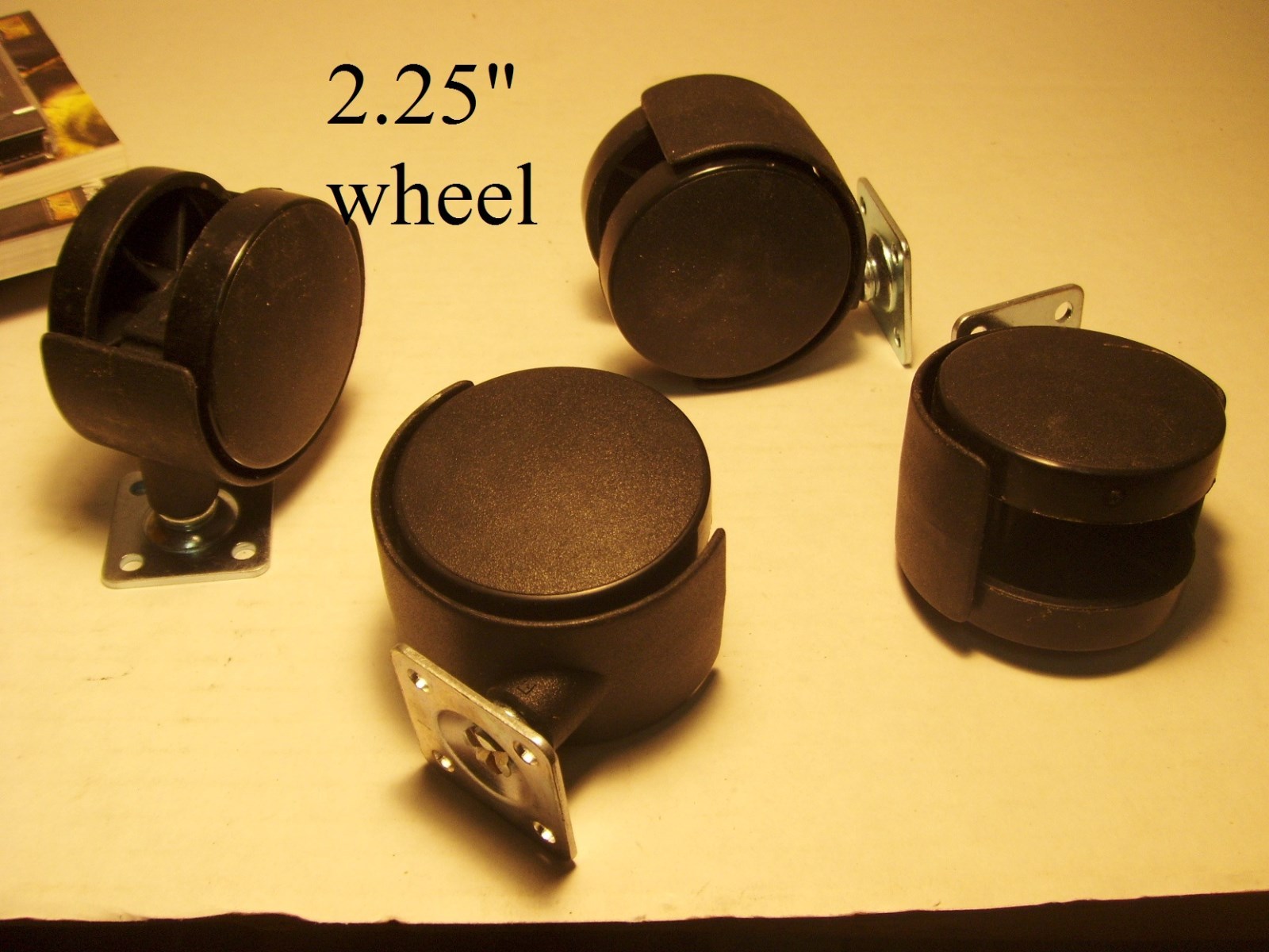 Casters 5", 2.25" Furniture CART Wheels Twin Roller Nylon / Plastic 4