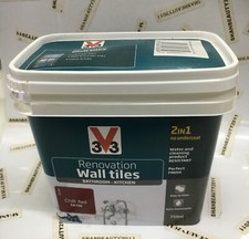 # Tiles And Wall Paint V33 Renovation Chilli red Satin Wall tile paint 0.75L *