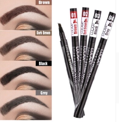 Augenbrauenstift Tattoo Stift fester Microblading Gabelspitze 4 Farben NEU