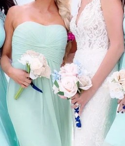 david's bridal mint green dress