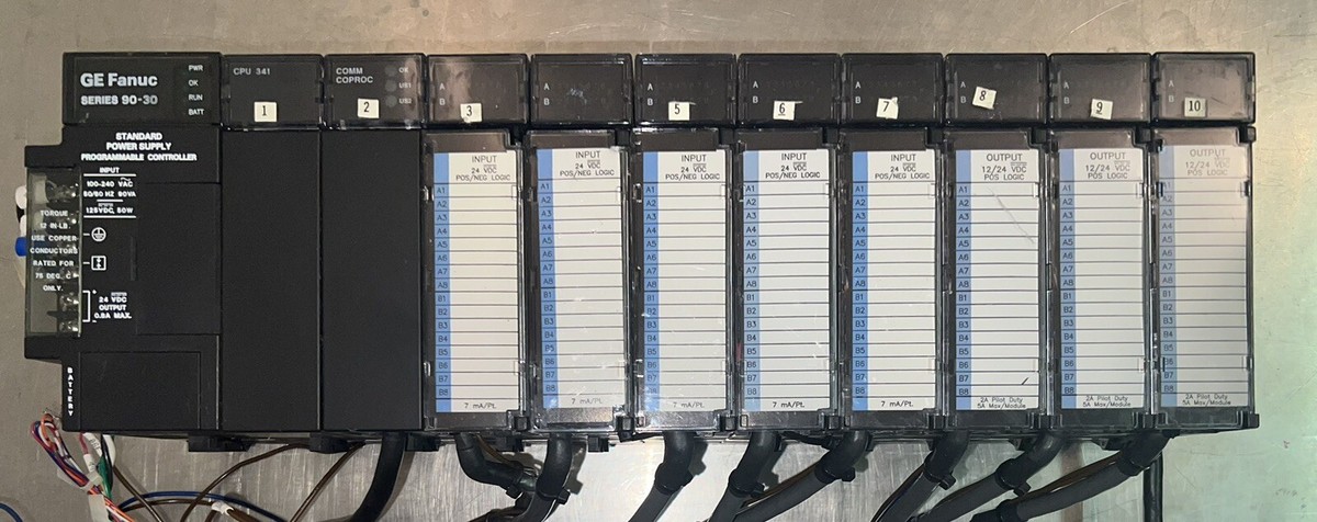GE FANUC SERIES 90-30 PLC WITH POWER SUPPLY, CPU MOD, COM GE FANUC SERIES 90-30 PLC WITH POWER SUPPLY, CPU MOD, COM