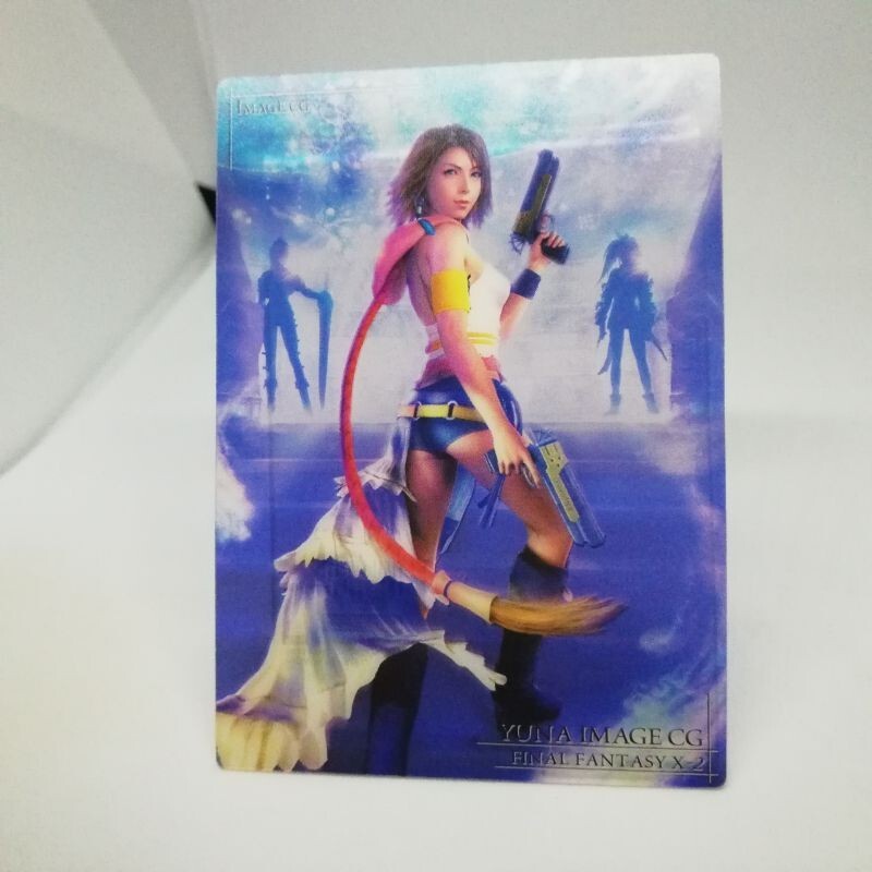 P-016 Yuna X Finalfantasy X-2 Art Museum card square ENIX Carddass