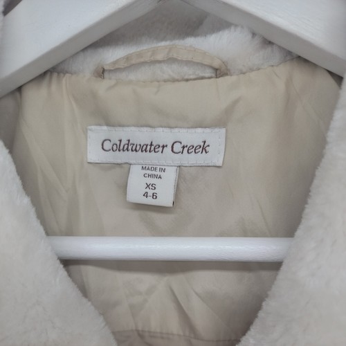 Womens Coldwater Creek Gold Puffer Vest Faux Fur Collar Size XS - Picture 3 of 11