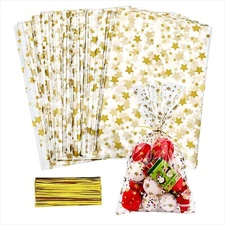 100 pcs Clear 8"X 12" Flat Gift Wrap Cellophane Bags Cello Bags Cookie Bags T...