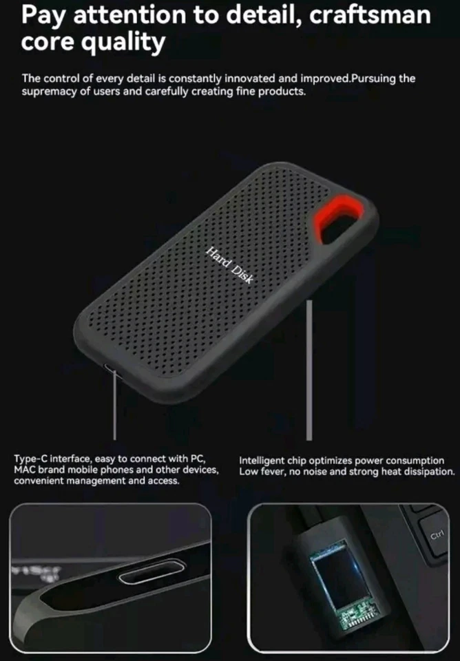 4TB External SSD Hard Drive - Image 4 of 4