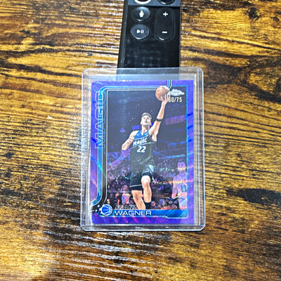 Topps Chrome 2025-26 Franz Wagner Orlando Magic #116 Purple Wave Refractor /75