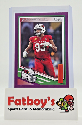 #ad 2025 Panini Score Calais Campbell Supplemental Premium Purple Base LP Card $3.98
