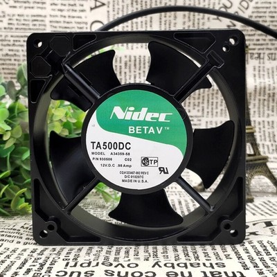 1 pcs   TA500DC 12738 12V 0.98A A34359-58 3-wire imported metal fan fan #wd