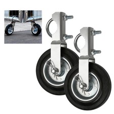 2Pack Heavy Duty Gate Helper Caster, 61/4 Inch Support Wheel for 15/8" to 2" ...