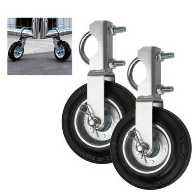 2Pack Heavy Duty Gate Helper Caster, 61/4 Inch Support Wheel for 15/8'' to 2'' ...