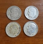 Lot of 4 Silver (90%) Roosevelt Dimes
