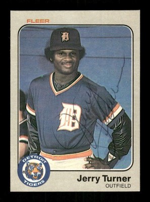 1983 Fleer  345 Jerry Turner signed auto autograph  dec'd, vintage bp ASC BXCP58