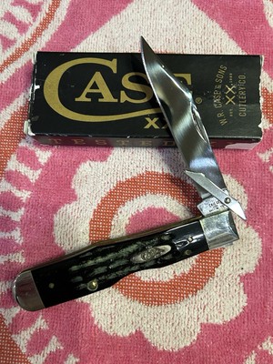 タグ付き肉 Case XX Buffalo Horn Cheetah (BH111 1/2) Knife | eBay