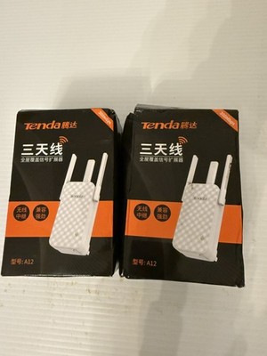 Lot of 2 Tenda 3 antenna A12 WiFi 6 Range Extender, WiFi Signal Booster for Home