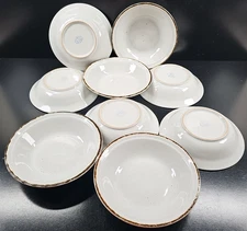 9 JCPenney Oatmeal Soup Cereal Bowls Set Vintage Brown Speckled Dishes Retro Lot